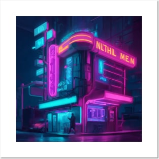 Cyberpunk motel Posters and Art